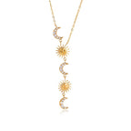 Alignment Sun & Moon Lariat Necklace