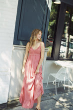 Alisha Coral Crochet Midi Dress
