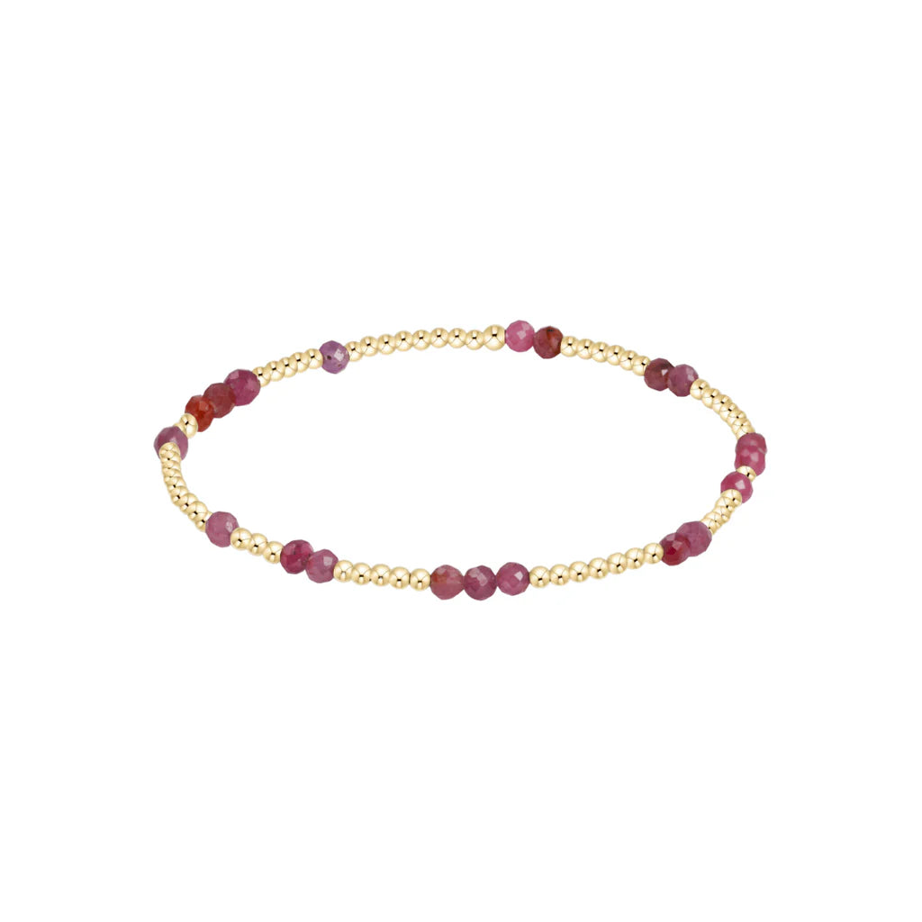 Hope Unwritten Faceted Ruby Bracelet