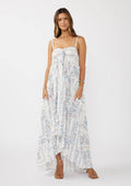 Patchwork Hi-Lo Maxi Dress
