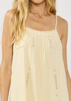 Lace Cutout Cream Midi Dress