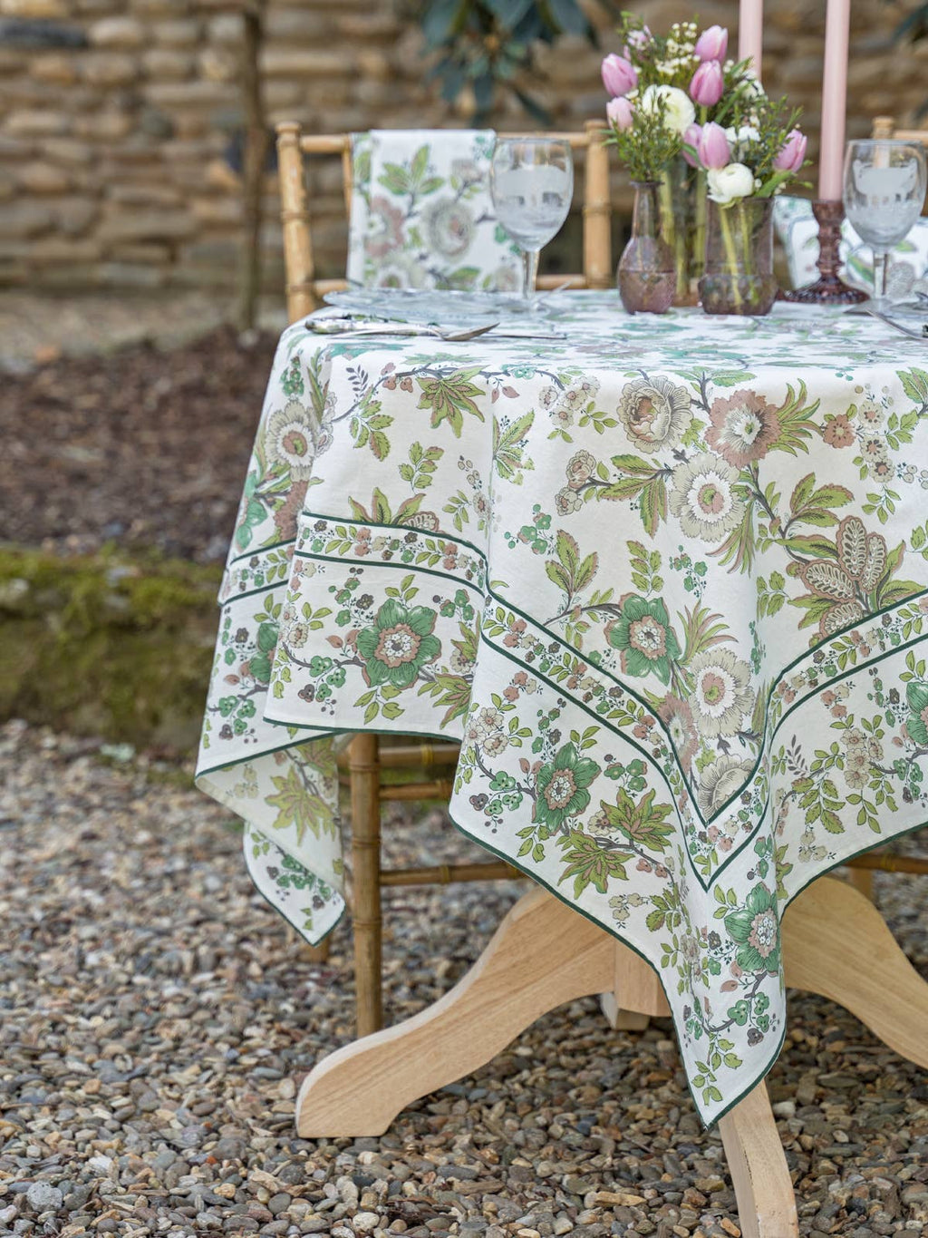 Augustine 36" Ivory Tablecloth