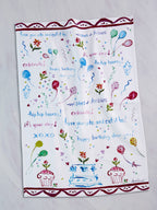 Happy Birthday Watercolor Tea Towel
