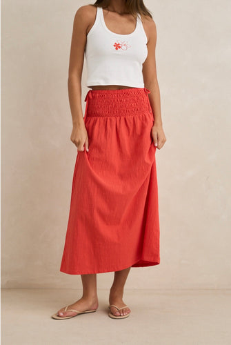 Alana Tie Side Maxi Skirt