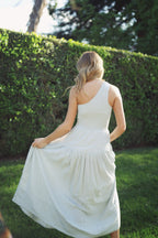 One Shoulder Smocked Dress