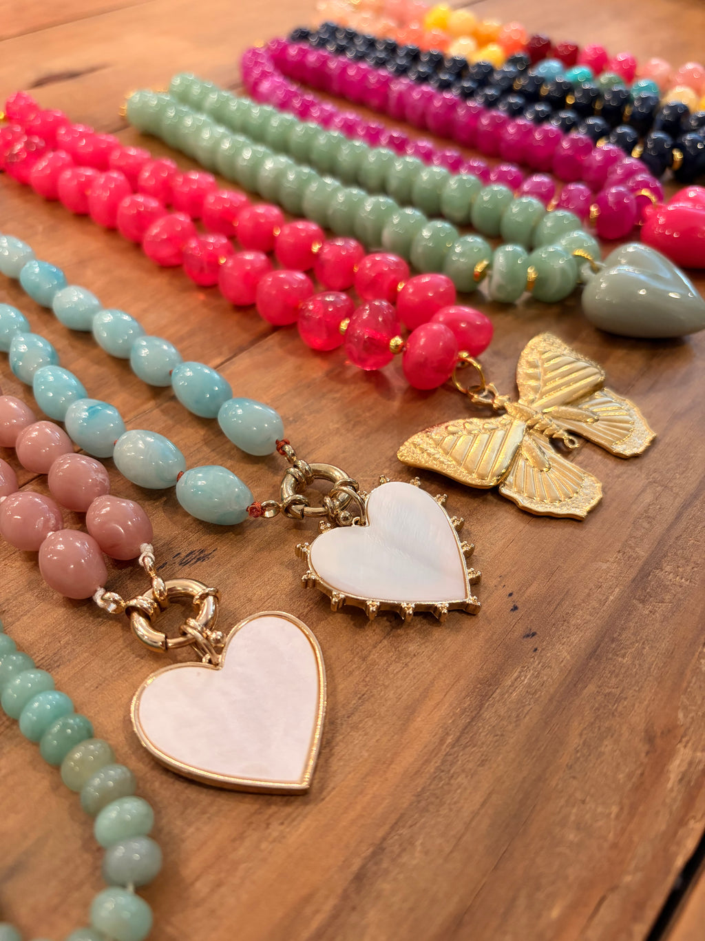 Chunky Charm Beaded Necklace