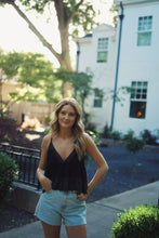 Black V Thermal Babydoll Tank