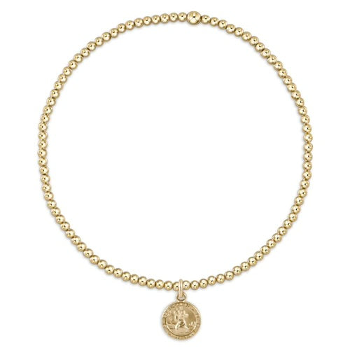 Classic Gold 2mm Protection Charm Bracelet