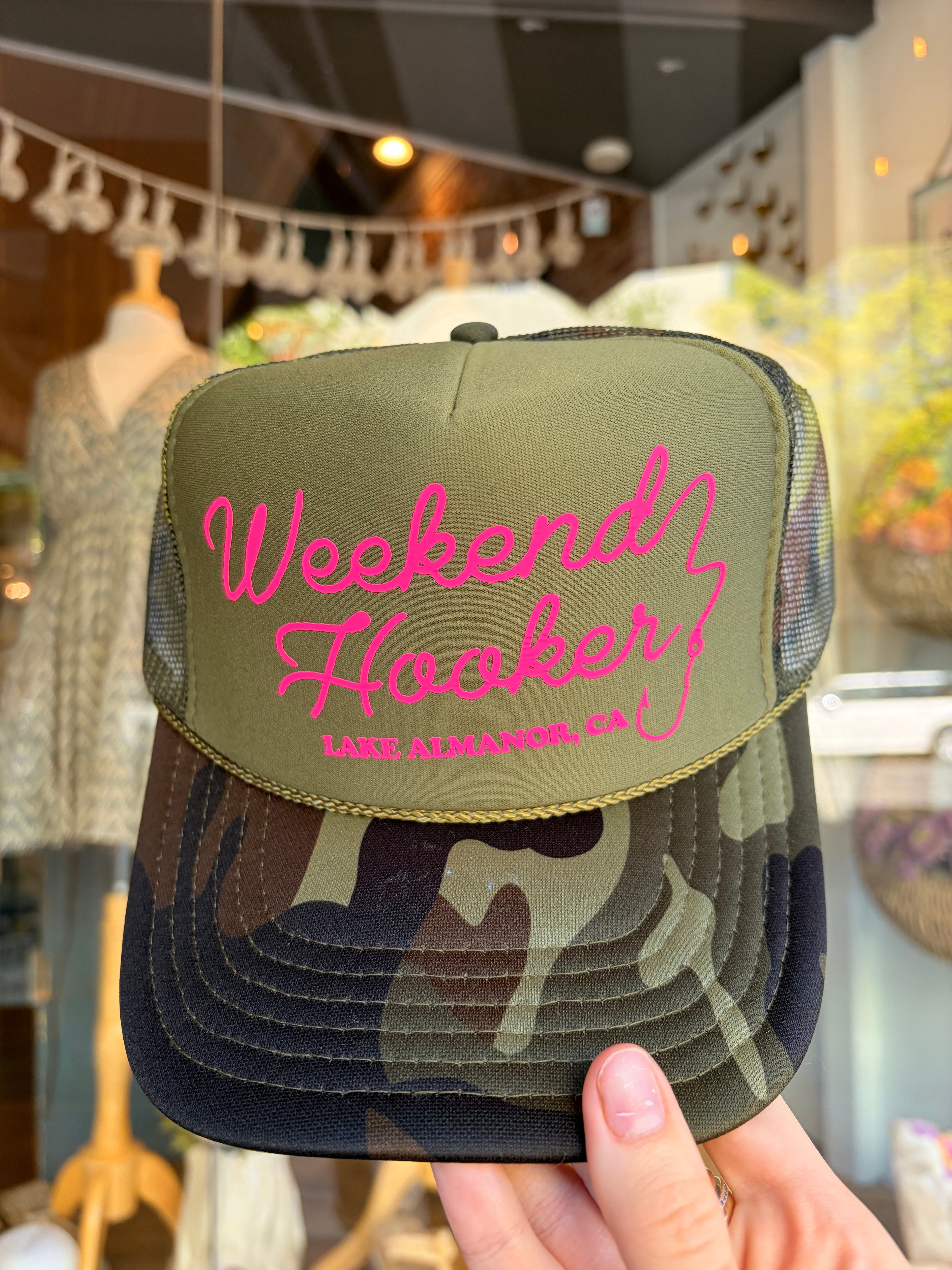 Weekend Hooker Lake Almanor Trucker Hat
