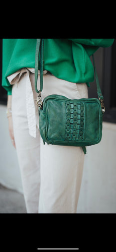 Cleo Green Puzzle Patchwork Bag
