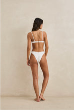 Gigi White Textured Bikini Top