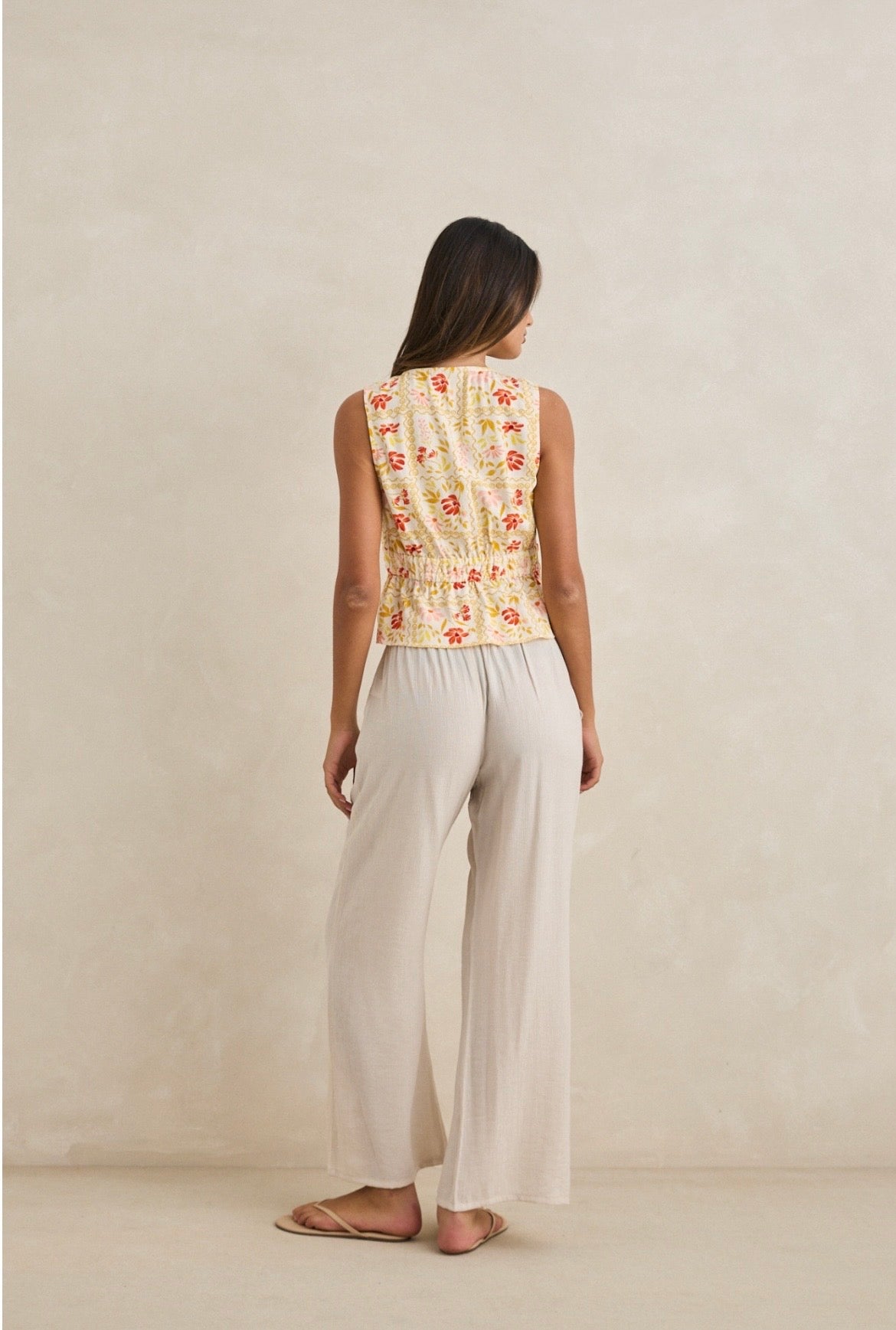 Wildflower Linen Tie Top