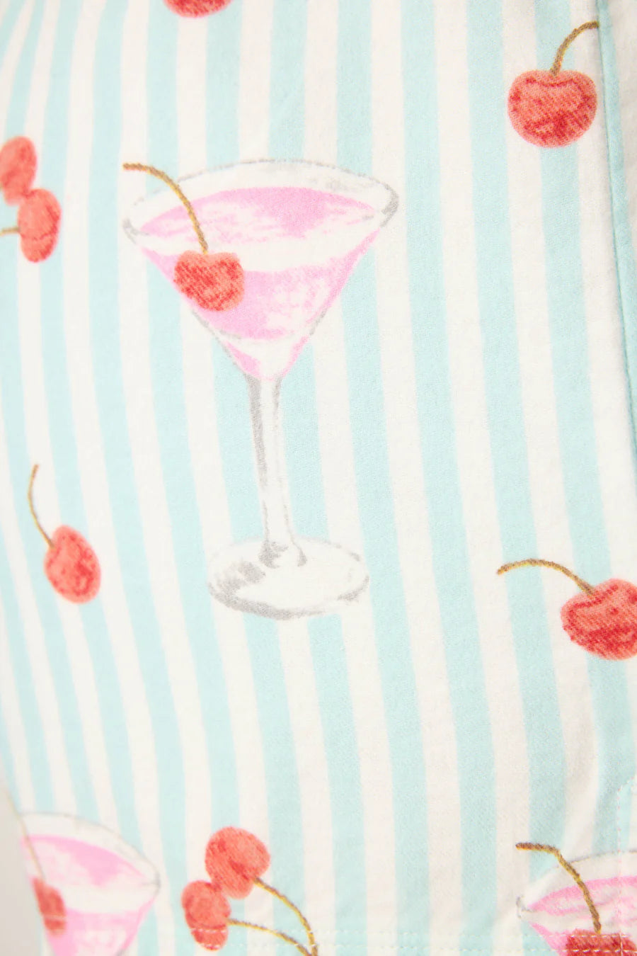 Ma Cherie Cherry Flannel Short