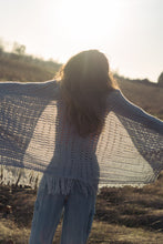 Fringe Blue Poncho