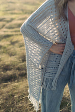 Fringe Blue Poncho