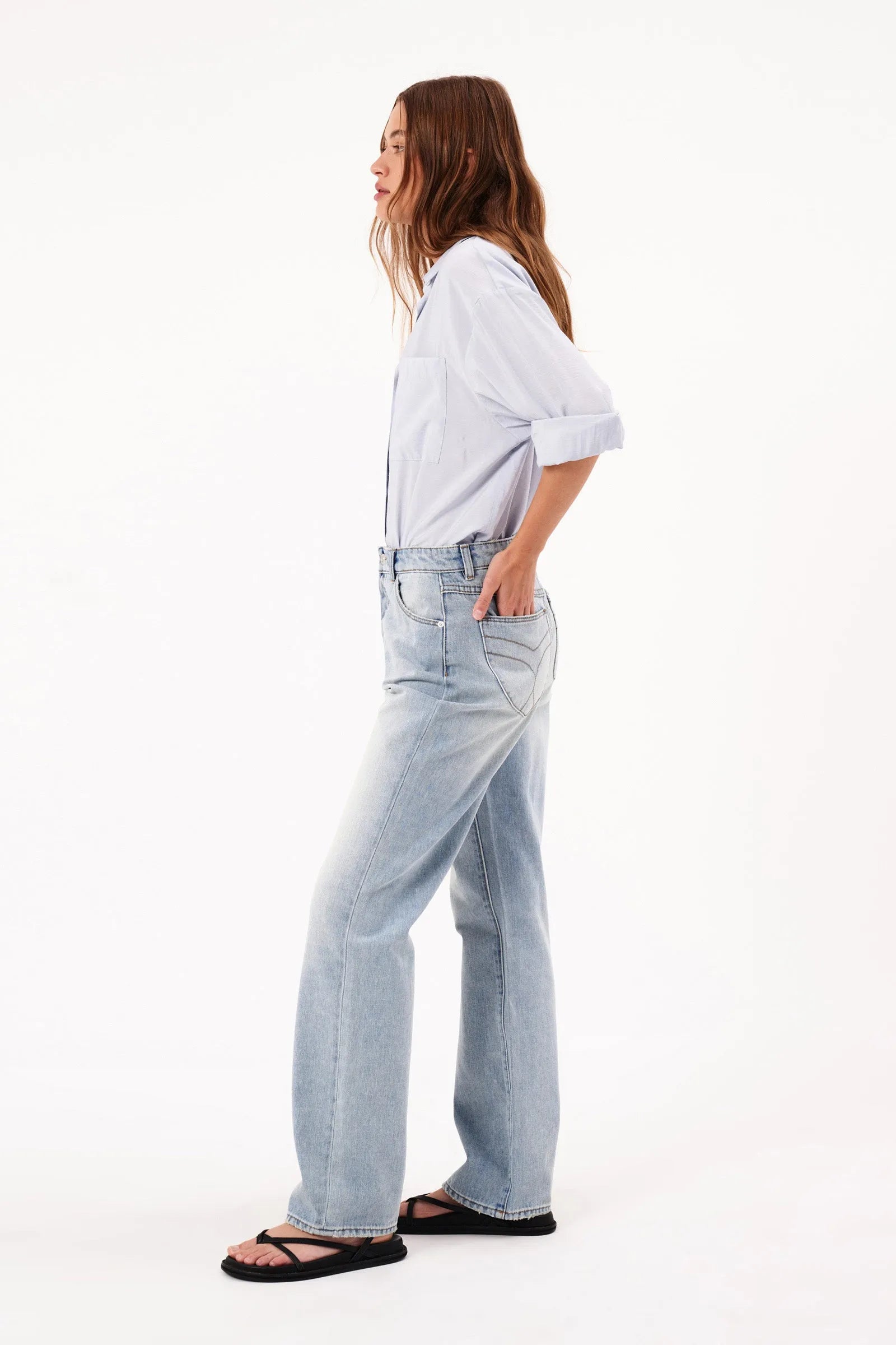Faded Blue 90's Relaxed Jeans