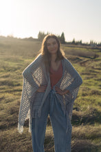Fringe Blue Poncho