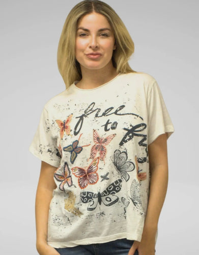 Sariah Ivory Embroidered Tee