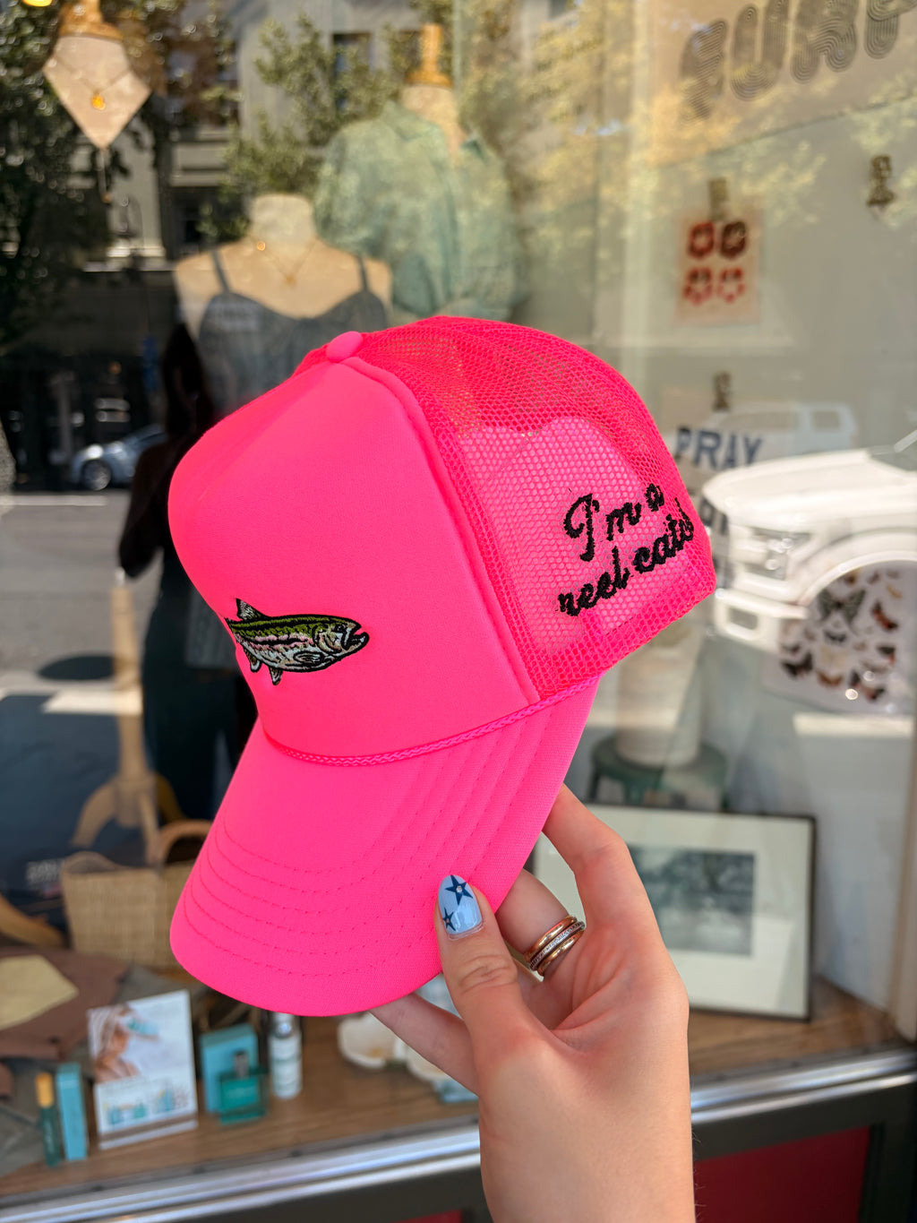 Rainbow Trout Embroidered Hat