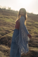 Fringe Blue Poncho