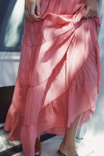 Alisha Coral Crochet Midi Dress