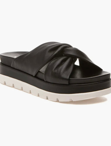Bright Black Platform Sandal