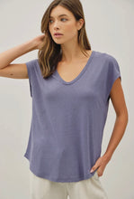 Raw Edge V Linen Tee