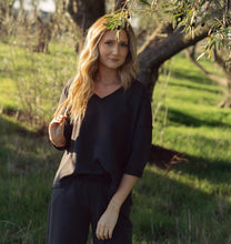 Charcoal Frenchie V-neck Sweatshirt