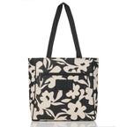 Fall Flowers Black Go-To Tote