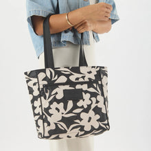 Fall Flowers Black Go-To Tote