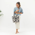 Fall Flowers Black Go-To Tote