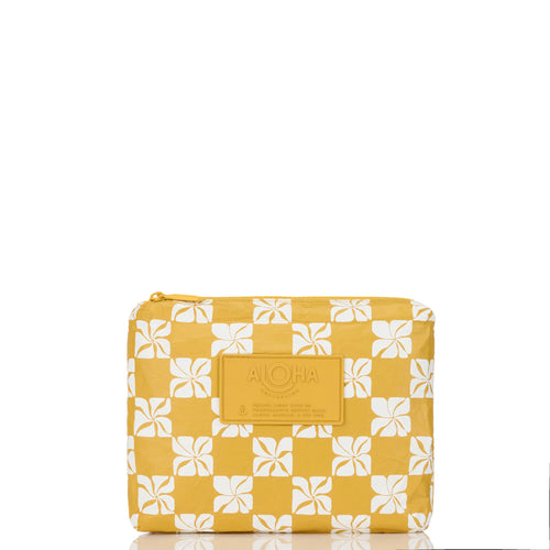 Pua Check Mustard SMALL Pouch