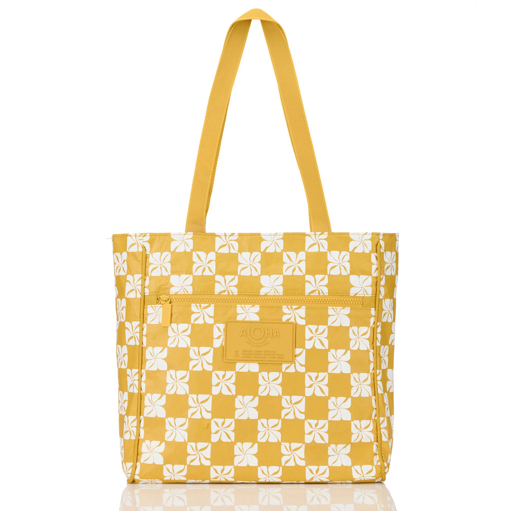 Pua Check Mustard Go-To Tote