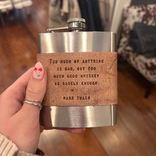 Leather Wrap Quote Flask