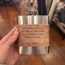 Leather Wrap Quote Flask