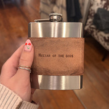 Leather Wrap Quote Flask