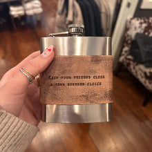 Leather Wrap Quote Flask