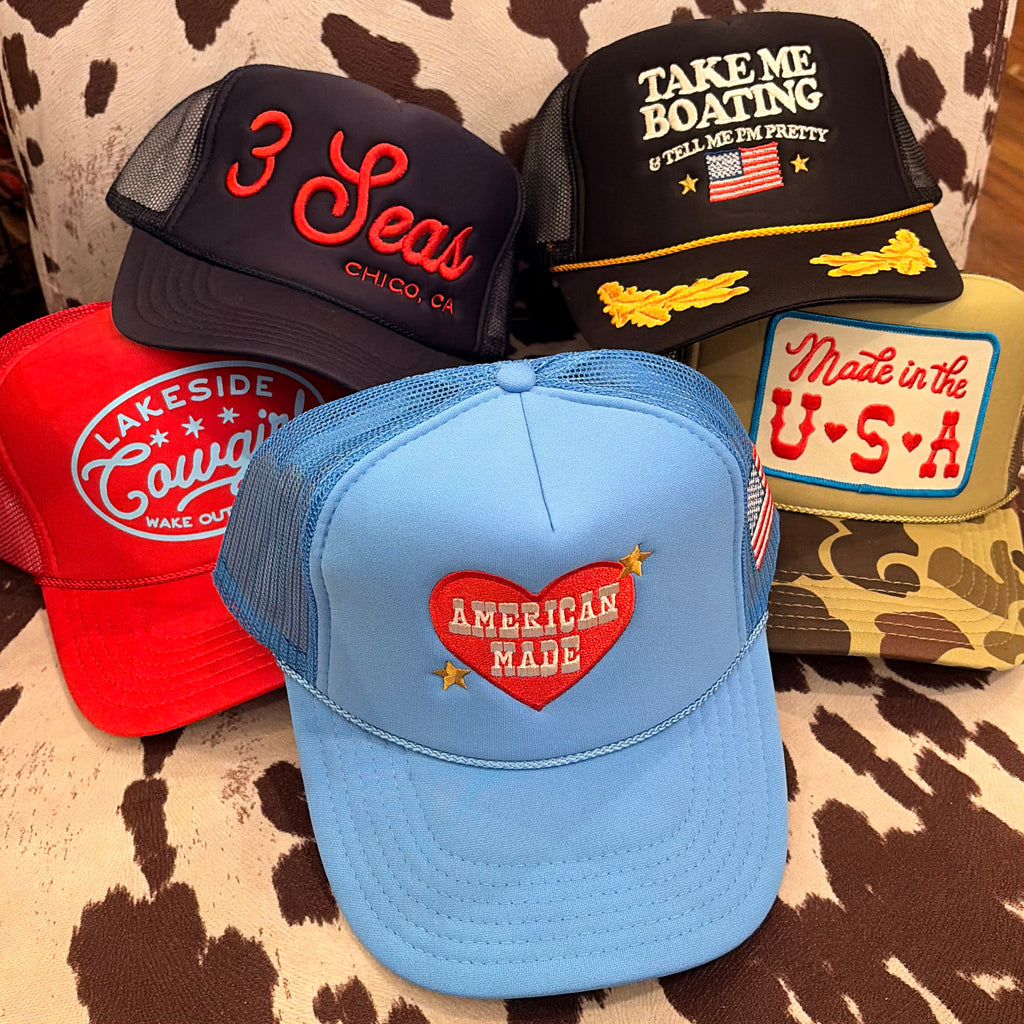 3 Seas Americana Embroidered Trucker Hat