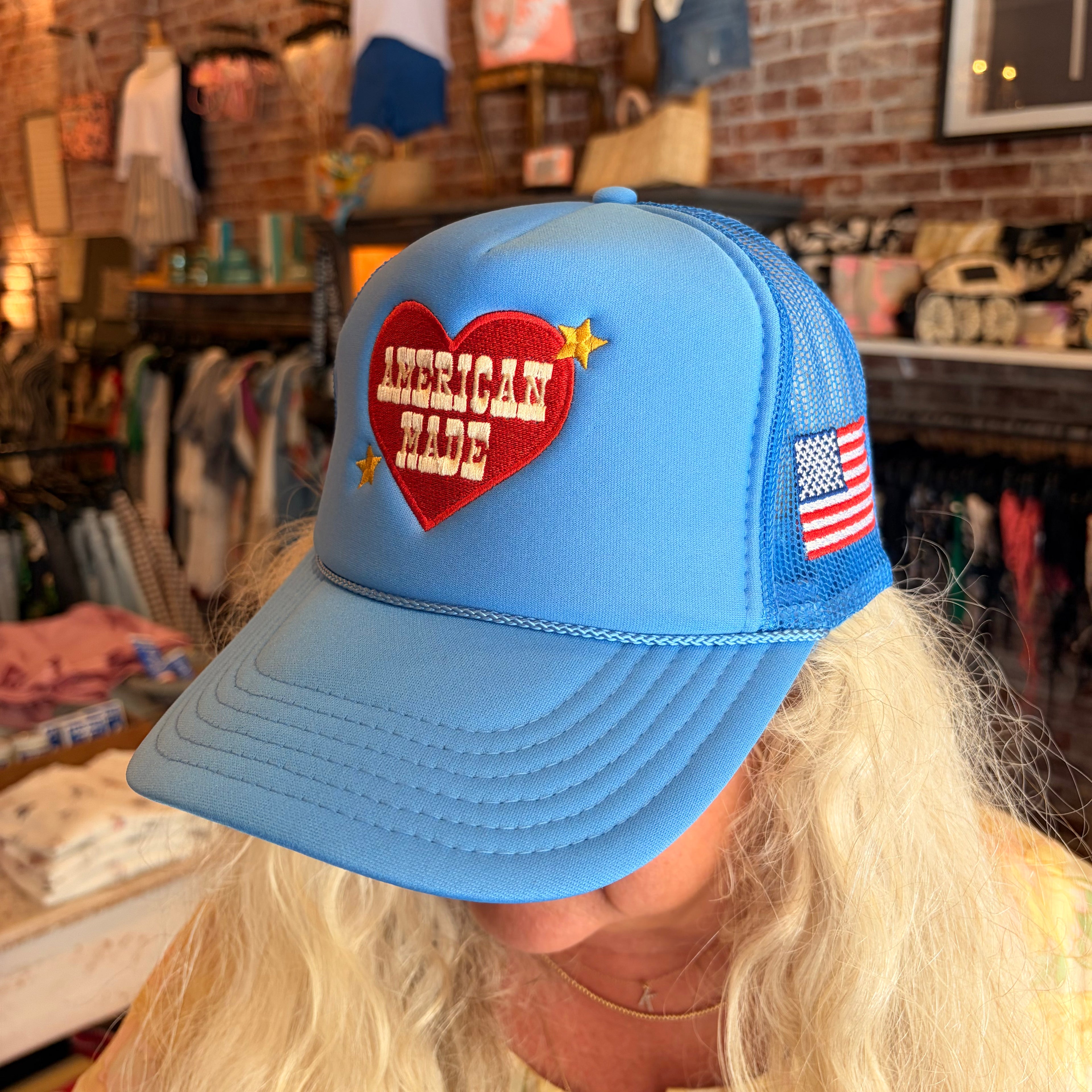 American Made Embroidered Trucker Hat