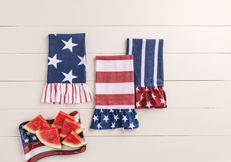 Americana Ruffle Tea Towel