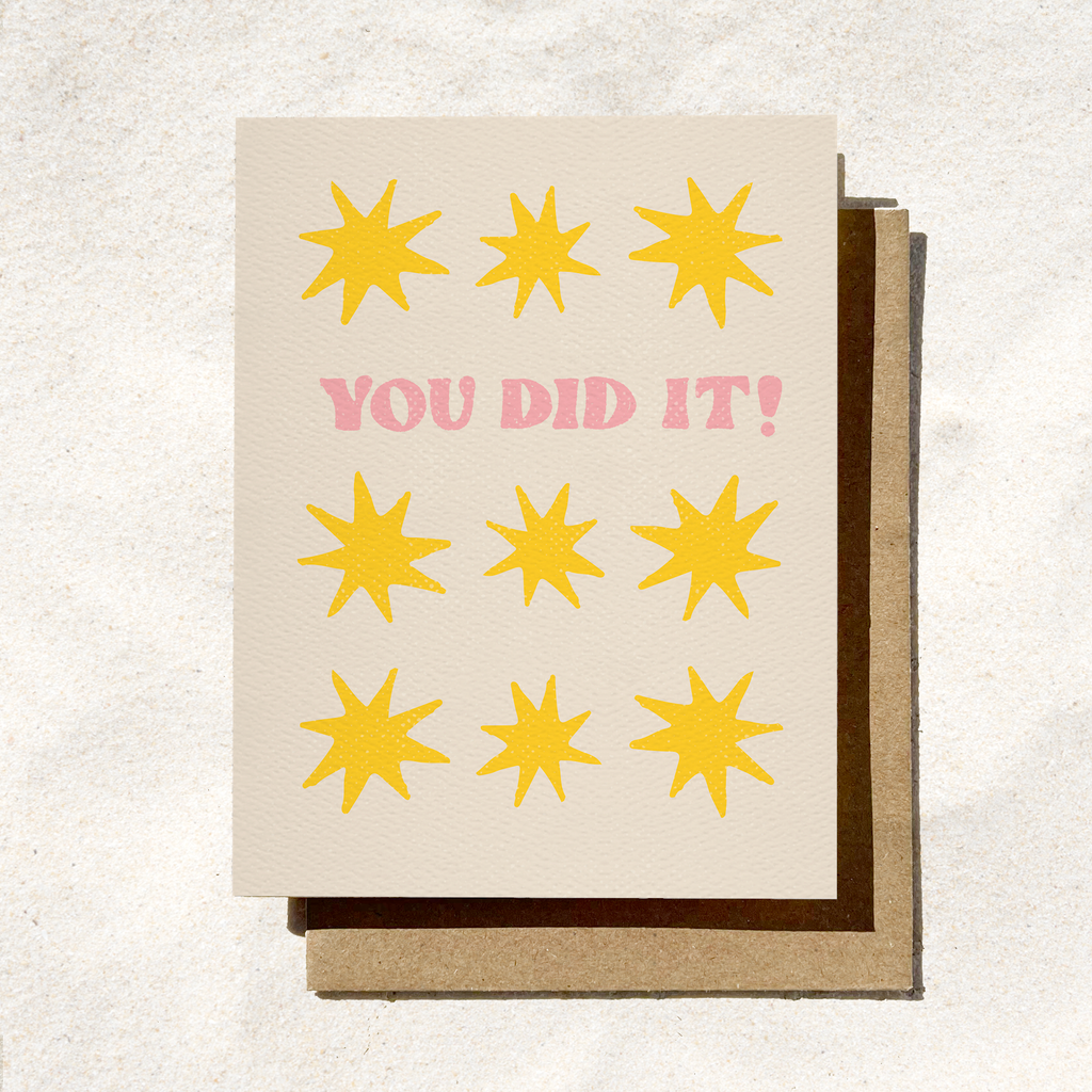 You Did It Star Card