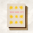 You Did It Star Card