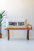 Sandy Toes Hand Hooked Oversize Pillow