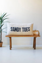 Sandy Toes Hand Hooked Oversize Pillow