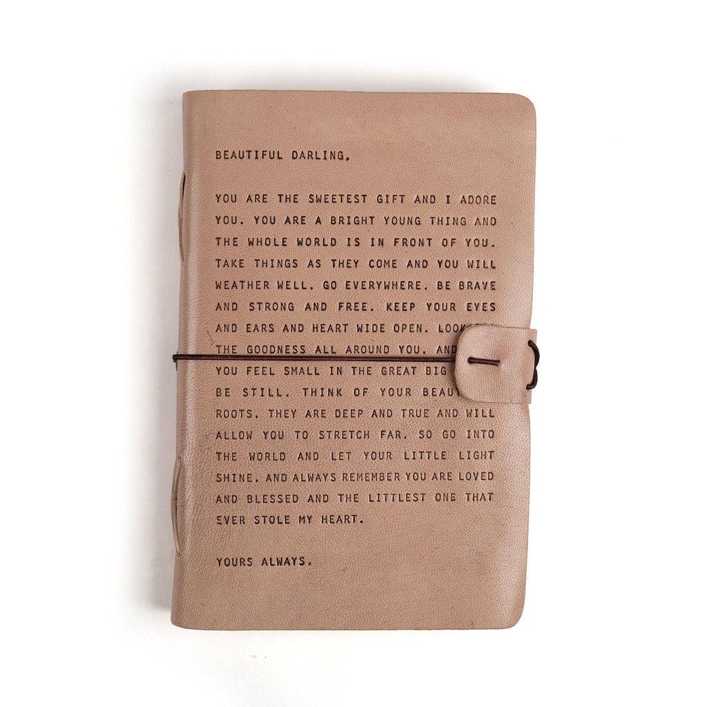 Beautiful Darling Artisan Leather Blush Journal