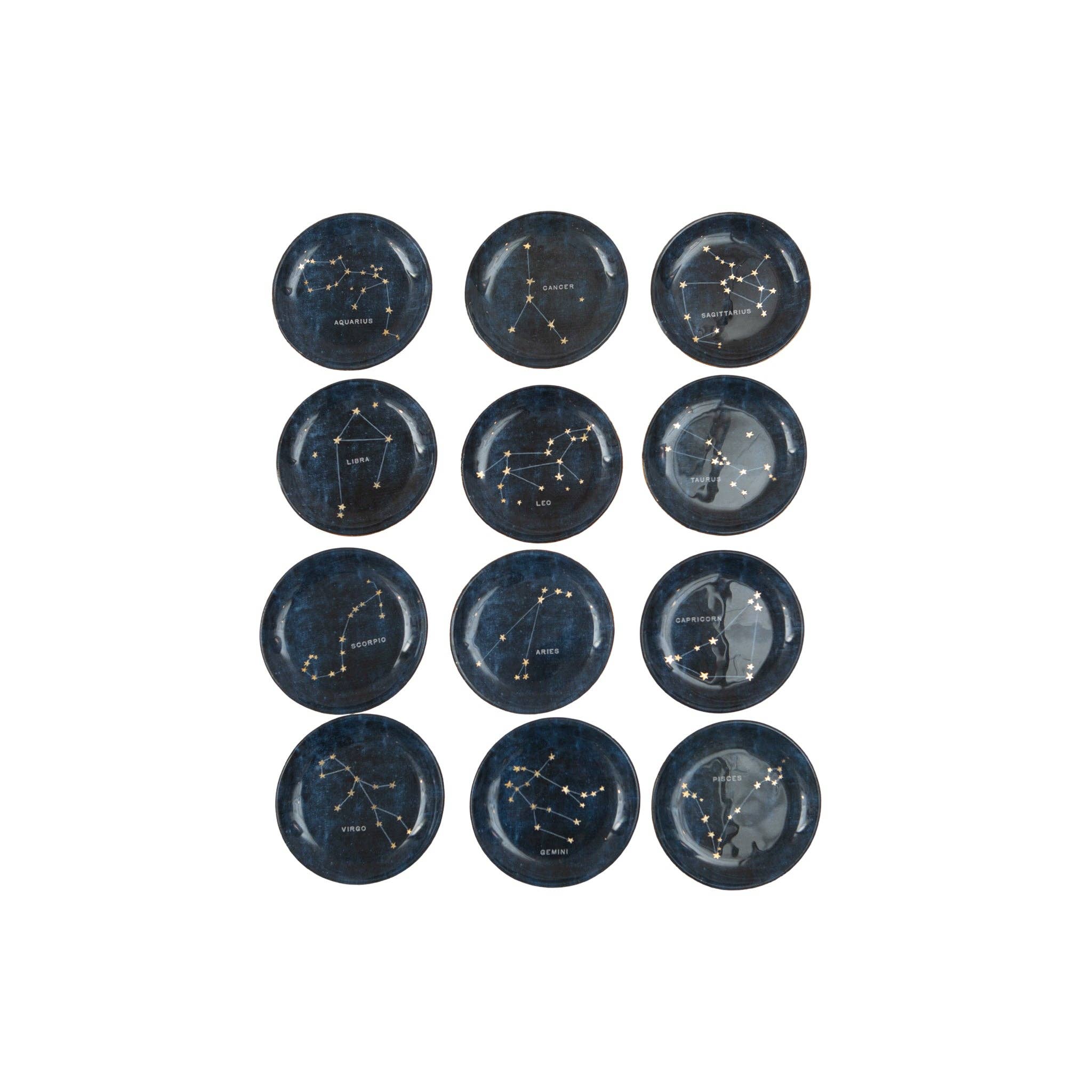 Constellation Round Decoupage Plate
