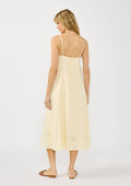 Lace Cutout Cream Midi Dress