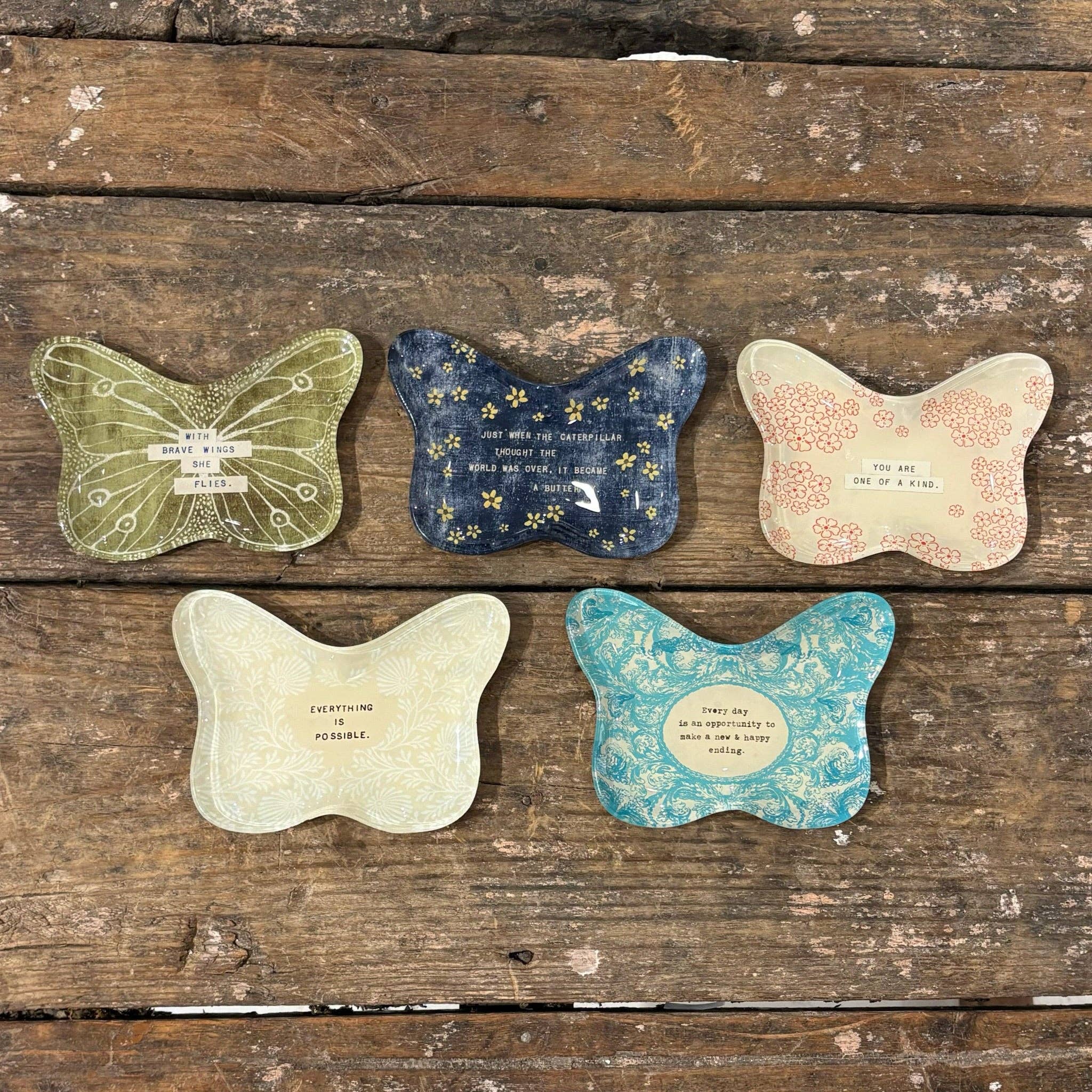 With Brave Wings Decoupage Plate