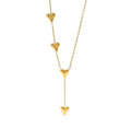 Falling Hearts Lariat Necklace
