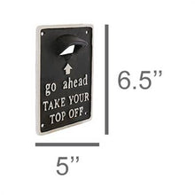 Take Your Top Off Bottle Opener